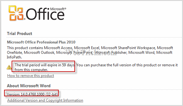 Microsoft office 2010 free trial